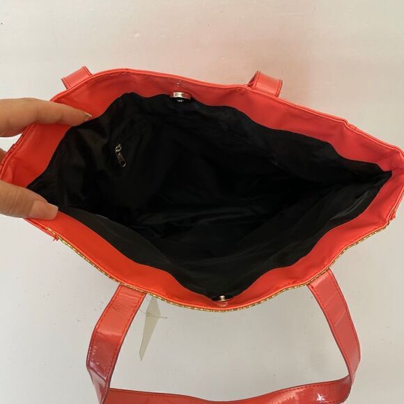 New! Coral Straw| Tote Bag| Inside Pocket| Lightweight - Picture 8 of 12